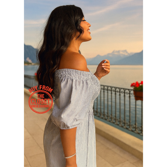 ZARA Balloon Sleeve Long Dress NWT - Picture 7 of 15